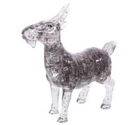 VICASKY Crystal Goat Puzzle Grey Self-assembled Animal Ornament Creative Jigsaw Decoration Gift for Home Office Wine Cabinet Display