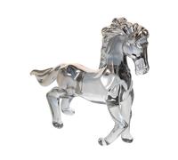 VICASKY Crystal Horse Figurine Elegant Tabletop Ornament for Home Office Decor Realistic Standing Sculpture Collectible for Horse Enthusiasts Artistic Crystal Animal Statue Keepsake