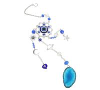 VICASKY Crystal Pendant Evil Eye Metal Hanging Garden Suncatcher Window Decor Outdoor Wedding Home Adornment