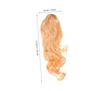VICASKY Curly Blond Long Wavy Wig for Women Soft Synthetic Fiber Realistic Princess Hair with Bangs Fade Resistant Yellow Cosplay Wig for Halloween Party and Role Play