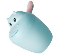 VICASKY Cute Animal Bath Rinse Cup, PP Baby Shampoo Cup with Safe Water Flow Control, Easy Hair Washing Dipper for Bath Time, Blue