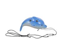 VICASKY Cute Dolphin Ocarina Musical Instrument Small Portable Ceramic Ocarina for Beginner Boys and Girls Boy Girl Musical Instruments for Travel and Performance