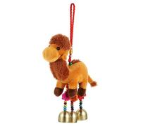 VICASKY Cute Plush Camel Keychain with Bell Stuffed Animal Decoration for Cartoon Backpack Hanging Pendant Portable Ornament Gift with Sturdy Structure Random Color
