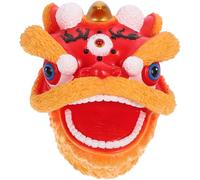 VICASKY Dancing Lion Hand Puppet for Children, Red Soft Pvc Animal Model, Storytelling Toy for Creative Roleplay and Chinese New Year,