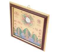VICASKY Density Board Bagua Mirror Eight Diagrams Hanging Ornament with Antique Style for Living Room and Door, Exorcism and Bring Good Luck Spiritual Decoration