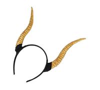 VICASKY Devil Horns Headband for Women, Gold Horn Headpiece Halloween Cosplay Accessories, Party Hairband for Costume Day of The Dead and Gothic Looks