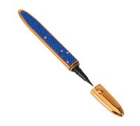 VICASKY Diamond Bling Glitter Self-adhesive Eye Liner Liquid Eyeliner Pen Blue Glitter and Gold Trim, Non-magnetic No Blooming Makeup Tool for Women’s Eye Makeup
