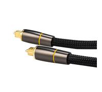 VICASKY Digital Audio Optical Cable 2m Optical Fiber Replacement Lead | Black Finish, Protective Cover Included, Excellent Signal Quality, Long Working Life, for TV and Sound Bar