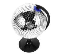 VICASKY Disco Style Globe Unique Decorative Globe for Office Desk Decor Silver Reflective Design for Men Fun and Engaging Atmosphere Cool Desk Accessories