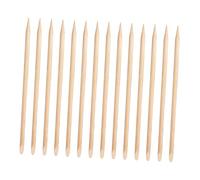 VICASKY Disposable Wooden Cuticle Sticks Pushing Back Cuticles Effectively for Nail Cleaning for 100pcs with Pointed and Flat Ends for Beauty Shop and Trip Use
