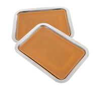 VICASKY Dissection Tray Set of 2 Metal Wax Trays for Laboratory Students Small Biolabs Efficient Organizing for Science Experiments