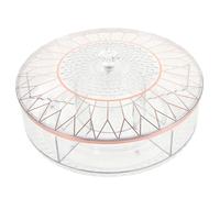 VICASKY Divided Transparent Fruit Tray with Compartments Rotatable Multi-use Candy and Snack Serving Platter for Parties Weddings Home Storage Organizer