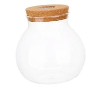 VICASKY DIY Micro Landscape Bottle with LED Light Transparent Glass Cylindrical Container for Creative Fish Tank for Home and Office Display
