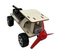 VICASKY DIY Wind Powered Car Model Kit Wooden Science Experiment Stem for Educational Assembly Engineering Project Plastic Metal Materials Easy to Install and Concepts