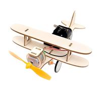 VICASKY DIY Wooden Airplane Model Kit for Experiment and Educational Assembly, Electric Gliding Plane for Students, Wood Airplane DIY Model Set for STEM Learning