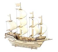 VICASKY DIY Wooden Sailboat Puzzle Model for Adults Handcrafted Wooden Ship Building Kit Smooth Edges Educational Puzzle for Creativity Patience and Culture Enthusiasts