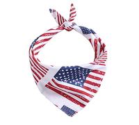 VICASKY Dog Bandana Puppy Accessories Independence Day Triangle Bib US American Flag Cat Scarf Polyester Material PET Costume for Dogs Puppies Cats Patriotic Party