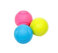 VICASKY Dog Chew Balls Rubber Tennis Ball 4.5cm Pet Chew Toy for Puppies Teeth Cleaning and Training Interactive Bite Toy for Small to Medium Dogs Random Color