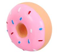 VICASKY Dog Donut Shaped Talking Toy Tough Latex Squeaky Interactive Chew Toy for Medium Large Dogs Teething Ring Play