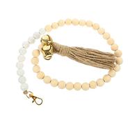 VICASKY Dog Door Bell Training Pendant Wooden Beaded Decorative Dog Bell with Rope Durable and Lightweight Design for Potty Training and Stylish Home Decor