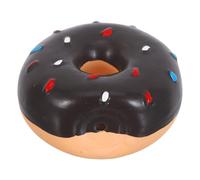 VICASKY Donut-shaped Talking Toy for Dog Tough Latex Material Flexible Chew Toy for Large Dogs Interactive Play Squeaky Sound Mental Stimulation for Puppies