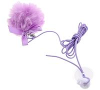 VICASKY Door Hanging Cat with Purple Fur Ball, Interactive Indoor Kitten Teaser, Portable Compact Scratching and Play Accessory for Household Cats