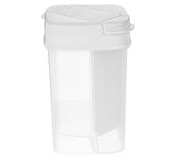 VICASKY Double Compartment Salt and Pepper Shaker with Pour Transparent Spice Container for Kitchen and Home Multi Use Seasoning Dispenser for Sugar Coffee and More Compact Storage