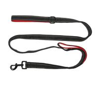 VICASKY Double Handle Dog Leash for Pet Walking and Training Labour-saving Rope Lead in Grey and Red Ergonomic Control for Comfortable Outdoor Use