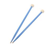 VICASKY Double-head Drum Mallets Maple Wood Drumsticks with Felt Heads Blue Percussion Mallets for Timpani and Snare Drums Suitable for Amateur Musicians during Practice and Performance