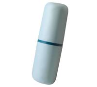 VICASKY Double-Layer Travel Toothbrush Holder Cup with Mouthwash Storage, Portable Blue Toothbrush and Toothpaste Case for Outdoor Travel and Business Trips,