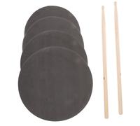 VICASKY Drum Practice Pad Kit Comfortable to Hold with Snare Pad and Drum Sticks Portable Foam Material Black Colour for Professional and Personal Use