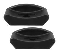 VICASKY Dumbbell Rack Saddles 2Pcs Rubber Attachment for Power Racks | Black Base, 11mm Screw Hole, Floor Protection, Organization for Workout Spaces and Barbell Sleeves