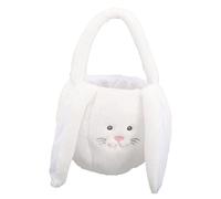VICASKY Easter Bunny Headband Plush Container for Easter Hunt Baskets Themed Design Bunny Ears and Decorations