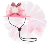 VICASKY Easter Small Dog Costume Set with Hat, Bow Tie, and Tutu Skirt - Pet Outfit for Puppies, Holiday Cosplay Clothing for Small Breeds