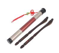 VICASKY Ebony Bird Dulcimer Hammers with Bucket Professional Blackwood Dulcimer Practice Mallets for Beginners for Folk Instrument Training