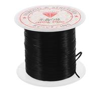 VICASKY Elastic Crystal Thread Cord 10m 0.8mm Stretchy Beading String for Hair Extensions and Jewelry Making Black for Women Hair Styling and Crafting