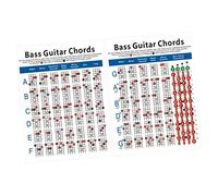 VICASKY Electric Bass Chord Chart String Small Diagram for Finger Hand Exercise for Bass Guitars Gear and Guitar Aid Chords Trainer