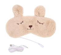 VICASKY Electric Heat Pack USB Eye Mask for Sleeping with Steam Eye Pad Function Warm Flannel Material 3D Design Dark Circles for Home Office Use