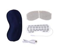 VICASKY Electric Heated Eye Mask Usb Sleep Mask Thermostatic Steam Eye for Sleeping Dark Blue Heated Pad