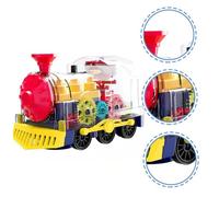 VICASKY Electric Simulation Train with Light for Early Educational Imitation Model Automatic Obstacle Turning Construction Creative Fun Train
