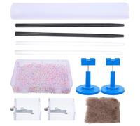 VICASKY Electrostatic Experiment Kit for School Physics - Friction Rod Set Glass Stick, Silk, Fur Pad and Rotating Stand - Static Teaching Aid Science Project Tools for Lab and Classroom