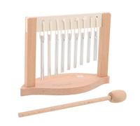 VICASKY Elegant Khaki Wind Chimes Musical Percussion Instrument with Diverse Scale Selection and Lightweight Wood and Metal Design for Performing Space Or Office Decoration
