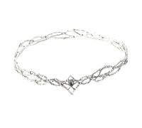 VICASKY Elegant Metal Queen's Crown Headband for Women Bridal Wedding Hair Accessory with Chic Decorative Design for Cosplay Parties Proms and Special Occasions