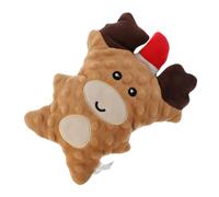 VICASKY Elk Gingerbread Man Toy Squeaky Chew Interactive Stuffed Animal for Puppy Biting Christmas Plush Pet Decor