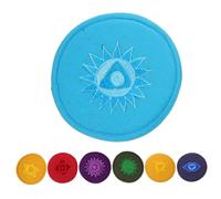 VICASKY Embroidered Cushion for Tibetan Singing Bowl Set of 7 Handcrafted Polyester Sound Bowl Holder Pads with Traditional Nepalese Design for Meditation and Yoga Studio Decoration