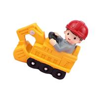 VICASKY Engineering Truck Cake Topper Lightweight Boy Doll Table Ornament for Birthday and Favor Imaginative Construction Model