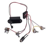 VICASKY Eq Preamp Circuit Volume and Tone Pots Bass Guitar Tone Control and 2 Band Equalizer Wiring Harness with for Active Bass Pickups Piezo Equipped Instruments