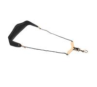 VICASKY Ergonomic Padded Saxophone Neck Harness Breathable Sax Strap Holder for Alto Tenor Soprano Sax Leather Saxophone Neck Strap Metal Hook