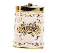 VICASKY European Style Retro Toothpick Holder Box with Embossed Rose Design Decorative Kitchen Toothpick Container for Home Hotel Restaurant Office