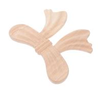 VICASKY European Style Solid Wood Carved Bow Onlay Applique Unpainted Wooden Furniture Decor with Relief Texture Elegant Vintage Cutout for Bedroom Wall Cabinet DIY Enhancement